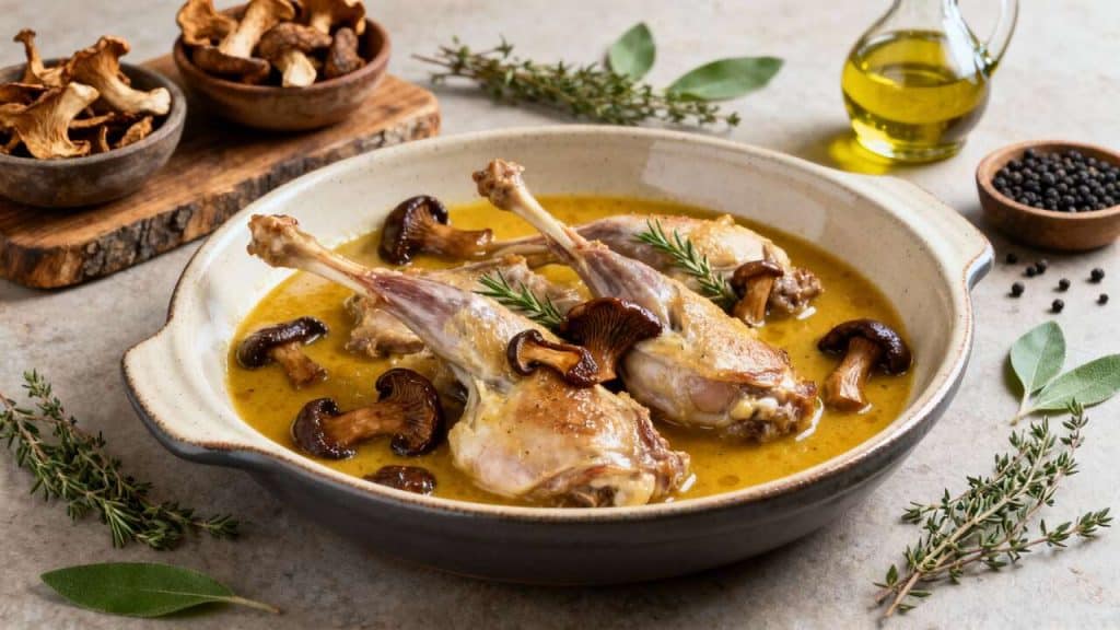 Mijoté de lapin aux cèpes : recette gourmande