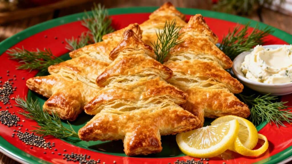 Feuilletés Sapin de Noël au Saumon : recette Festive et Originale
