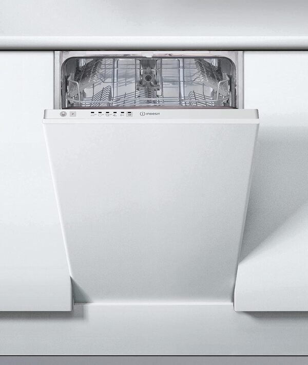 Indesit DSIE 2B10 lave-vaisselle Entièrement intégré 10 places A+ - Lave-vaisselles (Entièrement intégré, Blanc, Compact (45 cm), Noir, Blanc, Boutons, Tactil, 1,3 m) [Classe énergétique F]