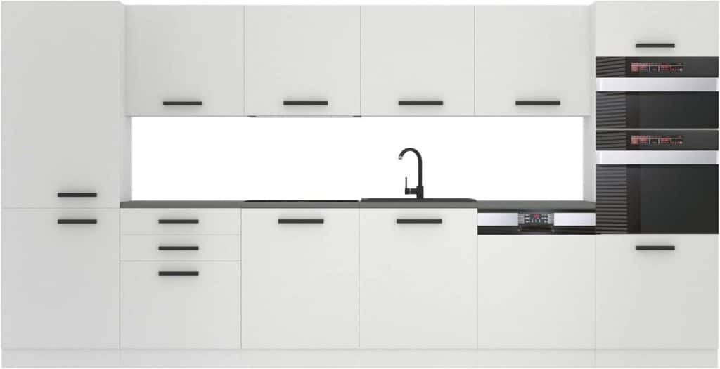 Test de la cuisine Belini Naomi 360 cm blanc mat