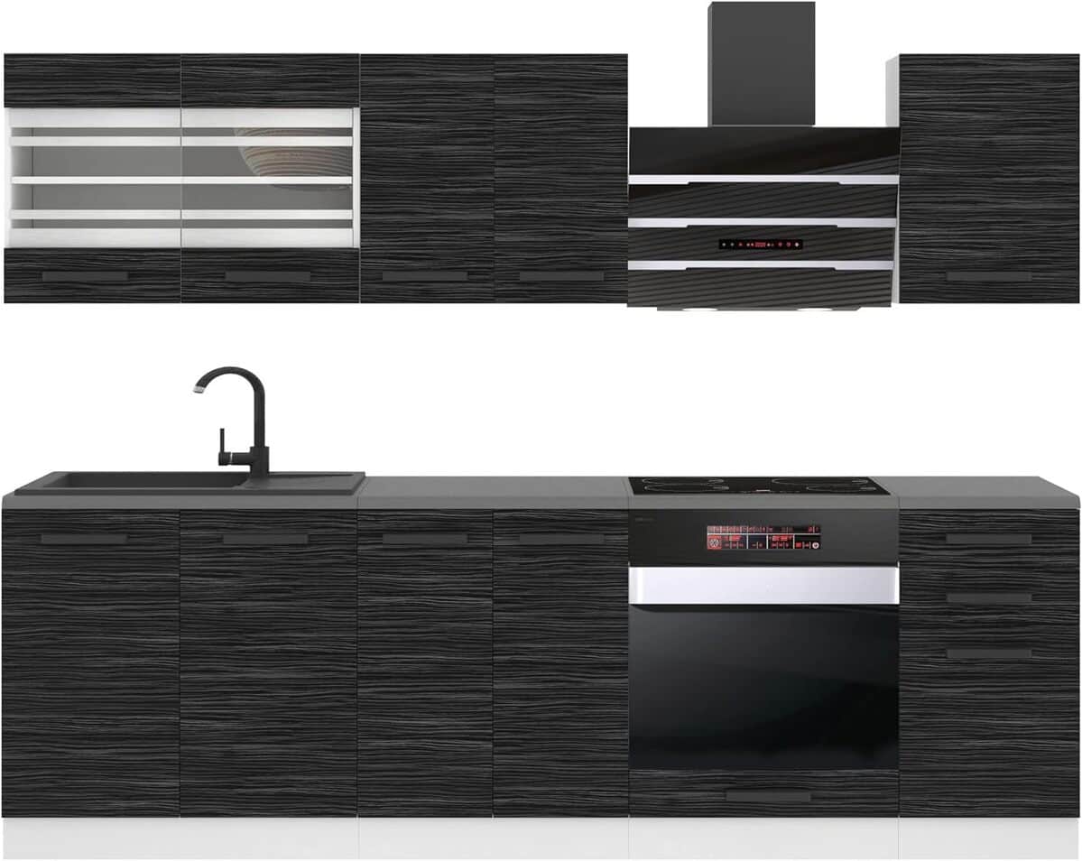 Test de la cuisine complète Belini Margaret 240 cm, ébène royal