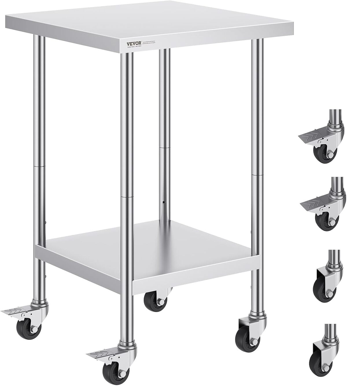 Test de la table de travail VEVOR inox ajustable 317, 5 kg