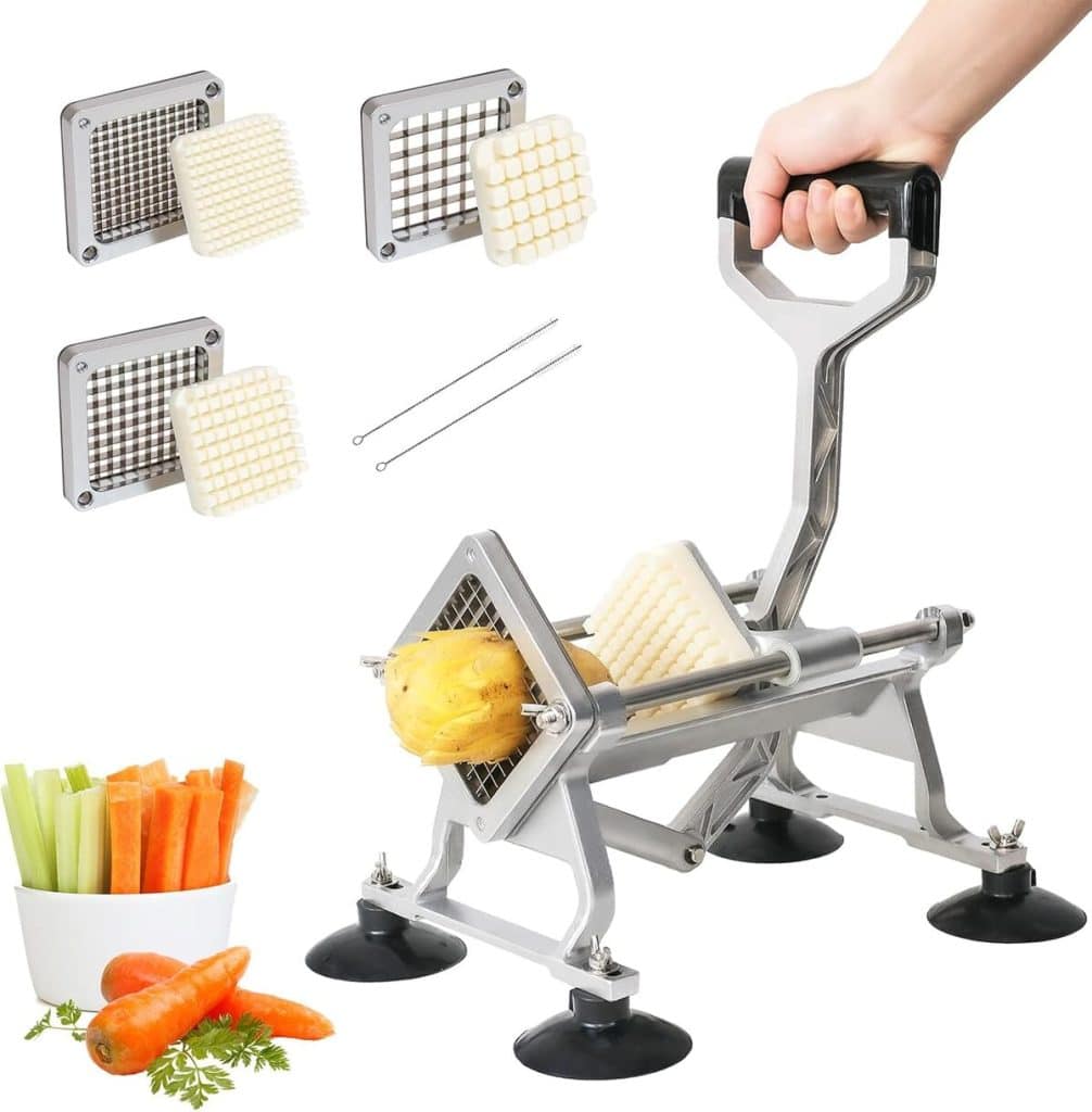 Test du coupe-frites Anatole : efficacité et polyvalence des lames en acier inoxydable
