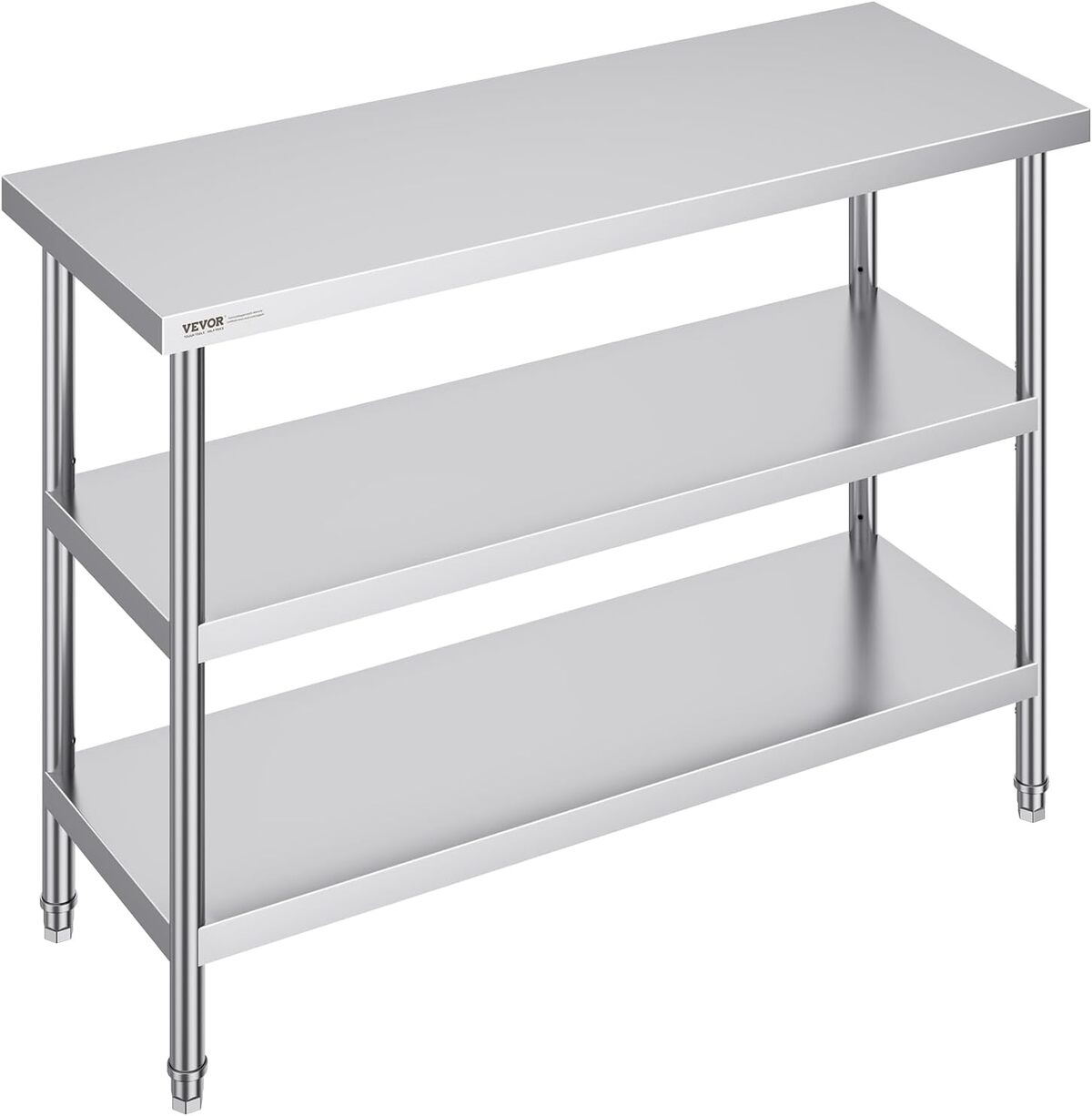 Test : table en acier VEVOR 45, 7x121, 9 cm pour cuisine et garage