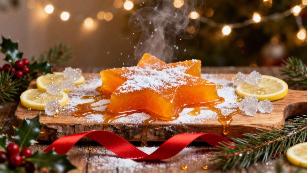 Pâtes de fruits étoilées à la mangue pour Noël