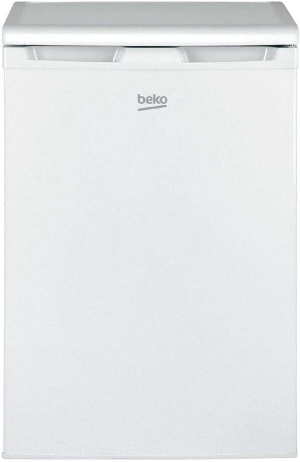 Beko TSE1284N Réfrigérateur table top - Volume total 114L : 101L (Réfrigération) + 13L (Congélation), Compartiment congélation 4 étoiles, MinFrost, Charnière de porte réversible, blanc [Classe énergétique E]