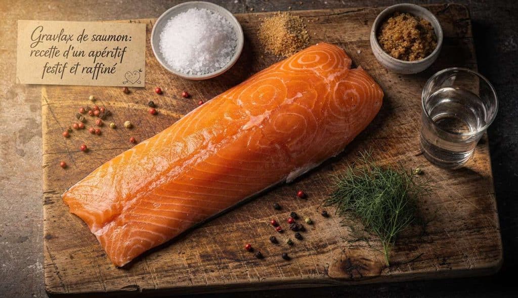 Gravlax de saumon : recette d'un apéritif festif et raffiné