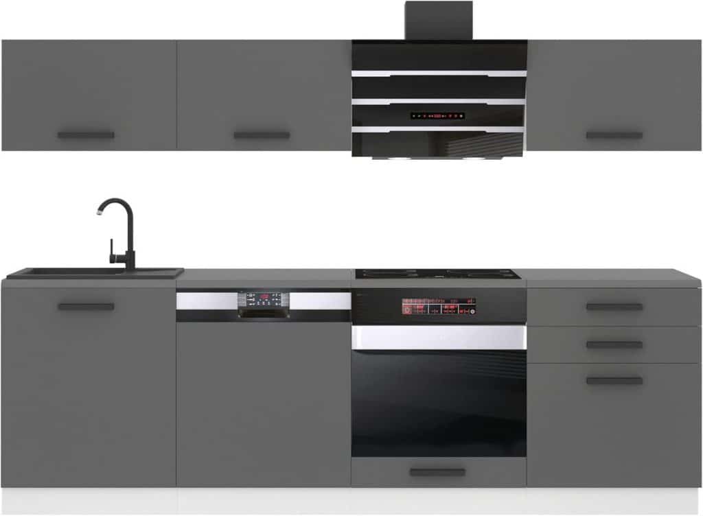 Test : cuisine encastrable Belini Linda 240 cm, argent mat
