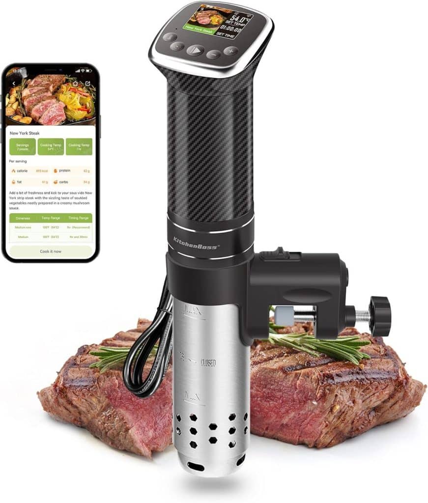 Test du thermoplongeur KitchenBoss 1100W : cuisson sous vide connectée