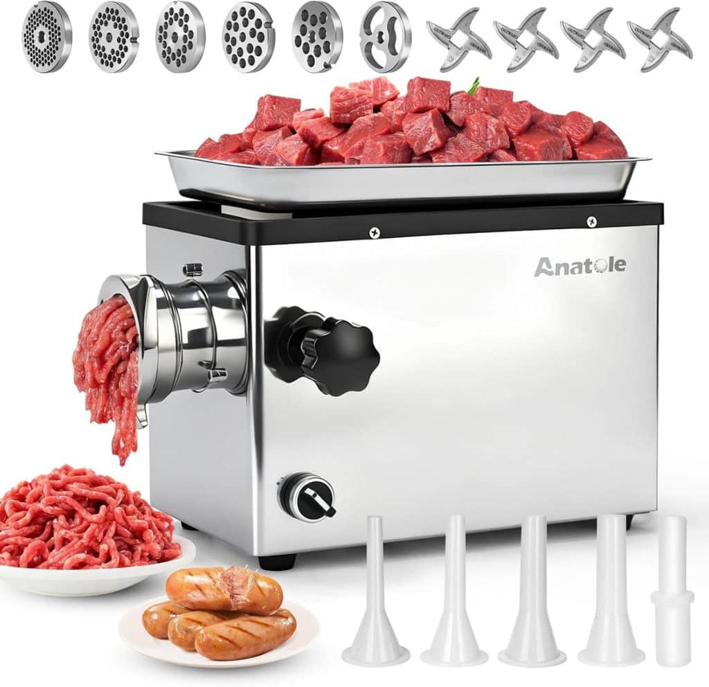 Test : hachoir à viande Anatole Pro 1300W acier inoxydable multifonction