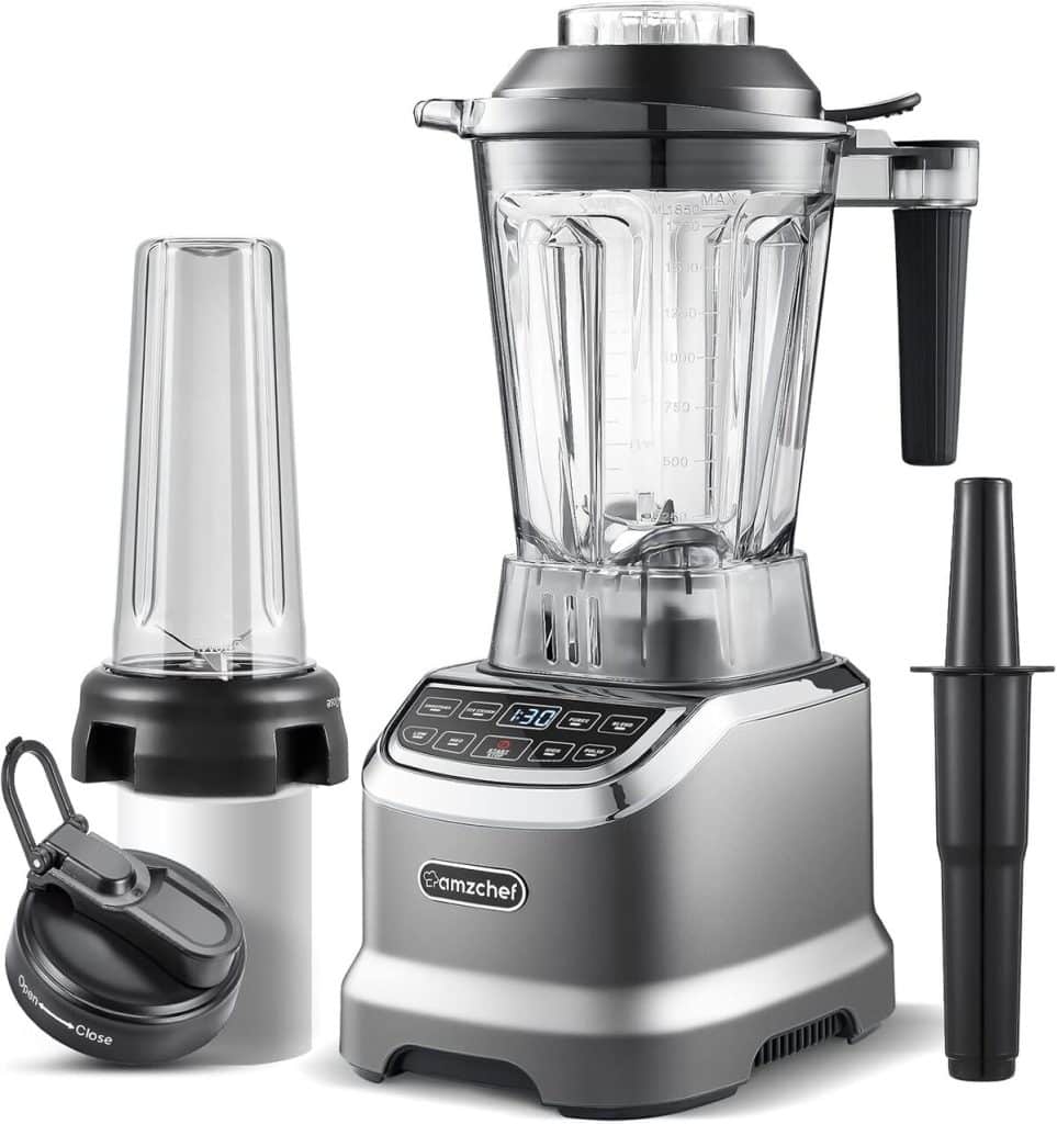 Test : mixeur 2-en-1 AMZCHEF 1800W, puissance et polyvalence