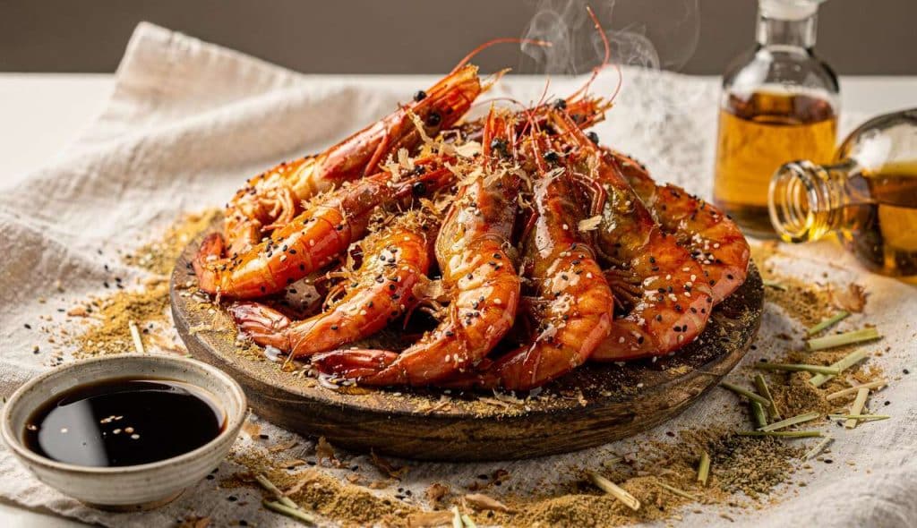 Gambas géantes marinées : saveurs exotiques pour le Nouvel An