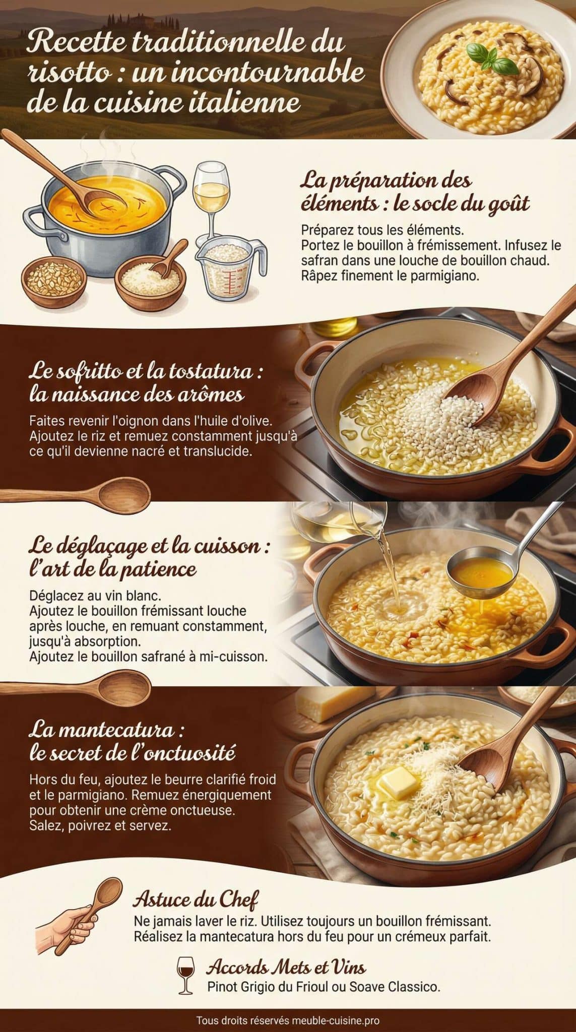 Fiche recette Recette traditionnelle du risotto : un incontournable de la cuisine italienne Fiche recette Recette traditionnelle du risotto : un incontournable de la cuisine italienne