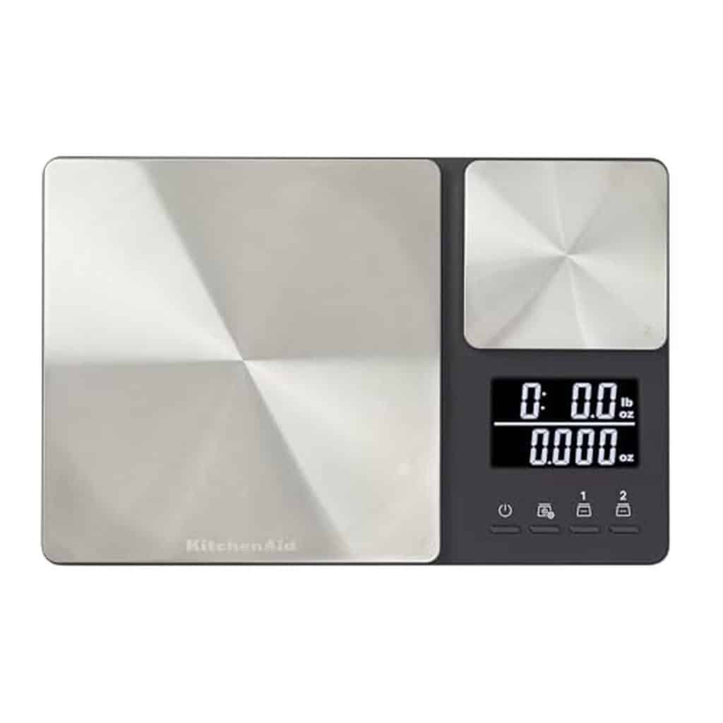 Test de la balance numérique à double plateforme KitchenAid 5 kg noire