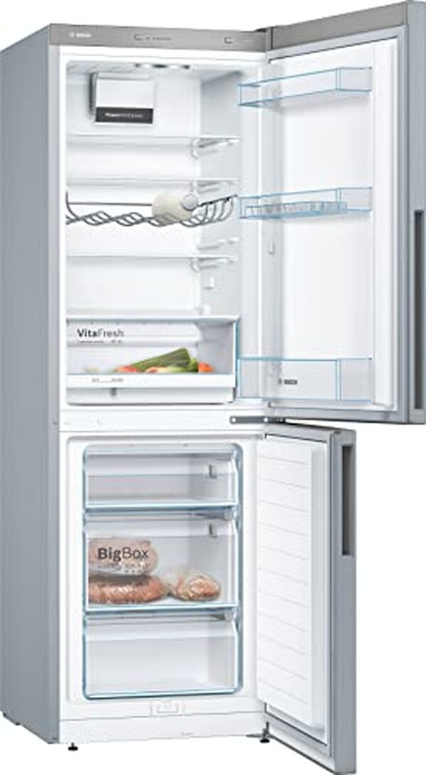Découvrez les performances et l'élégance du réfrigérateur Bosch KGV33VLEAS en acier inoxydable : un équilibre parfait entre style moderne et fonctionnalité robuste pour une cuisine contemporaine