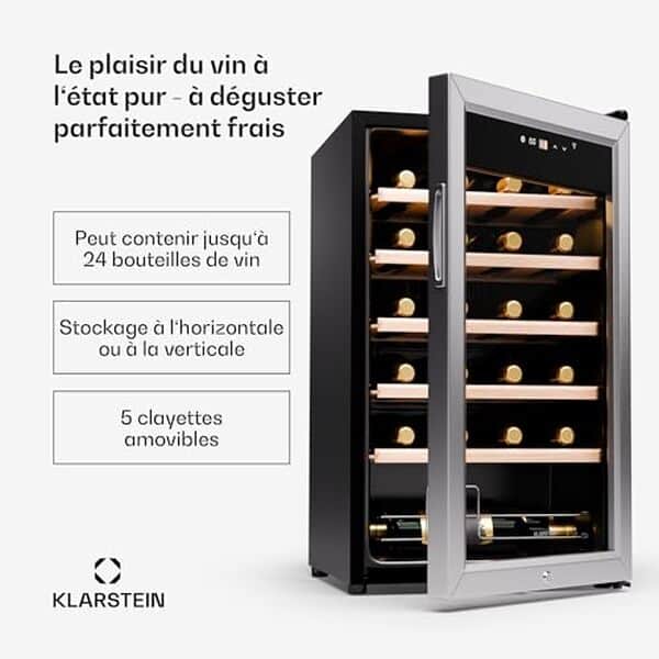 Découvrez notre test détaillé de la cave à vin Klarstein 63L 24 bouteilles : performances, caractéristiques et notre avis pour conserver vos vins dans des conditions optimales.