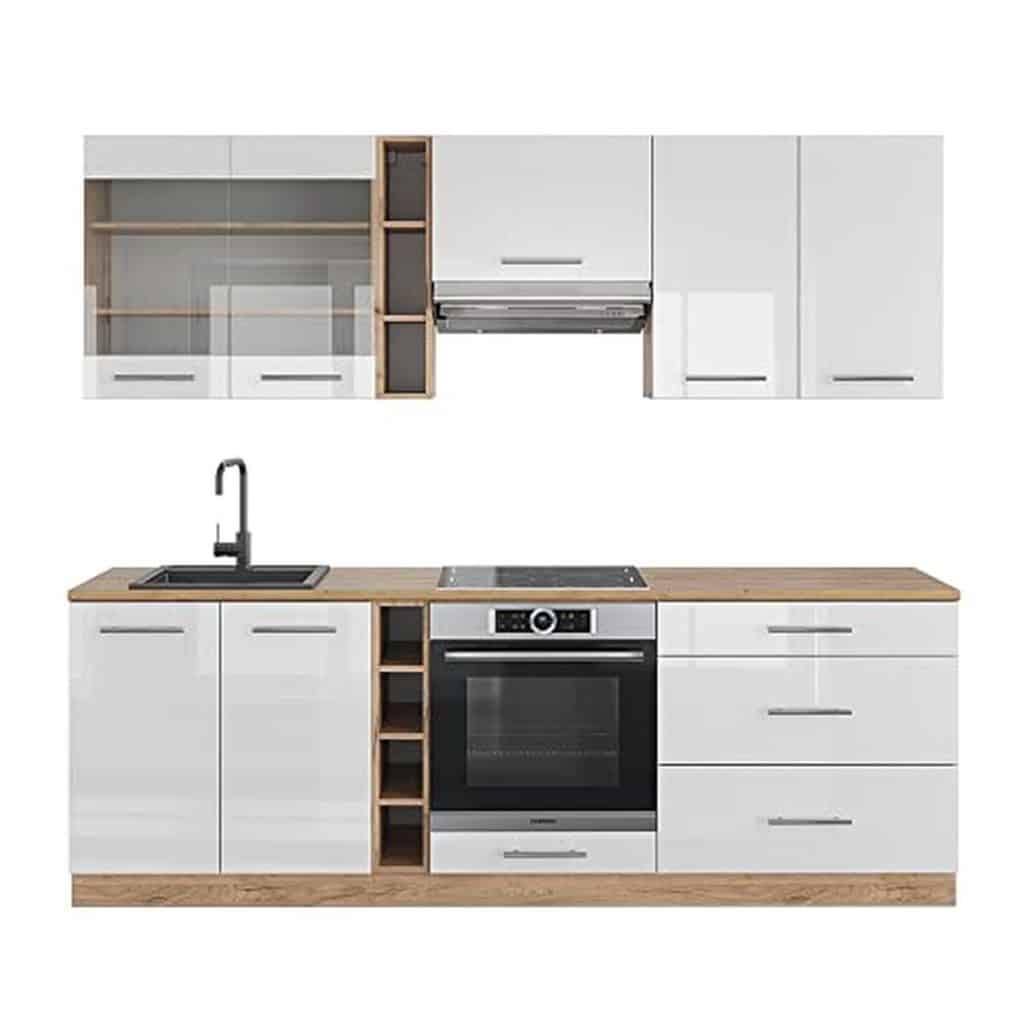 Test de la cuisine Vicco Fame-Line : blanc brillant et chêne doré