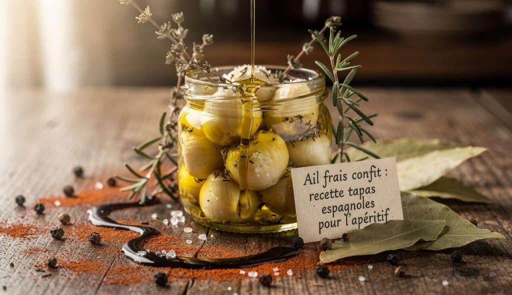 Ail frais confit : recette tapas espagnoles pour l'apéritif