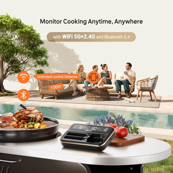 Découvrez l'efficacité du thermomètre INKBIRD sans fil et ses doubles sondes pour des cuissons parfaites à chaque utilisation.