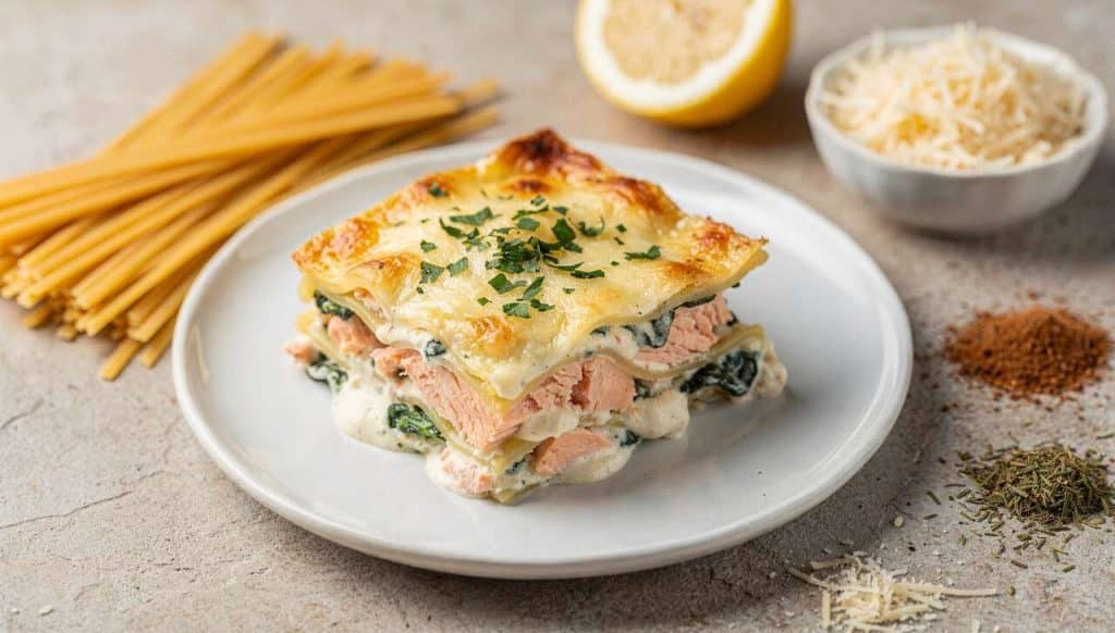 Lasagnes allégées au saumon et épinards : recette simple et savoureuse