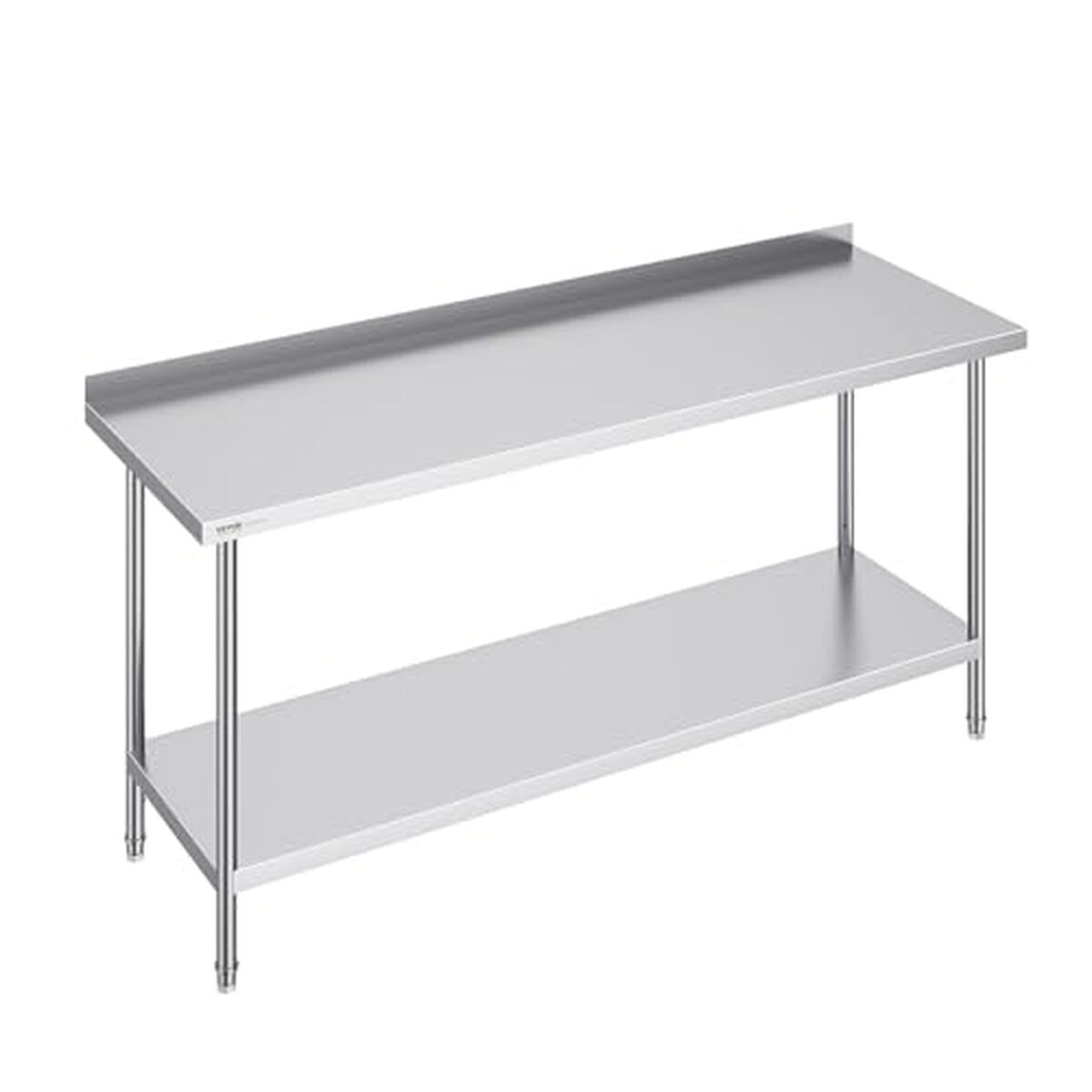 Test : vevor table en acier inoxydable, 182, 9 cm, hauteur réglable