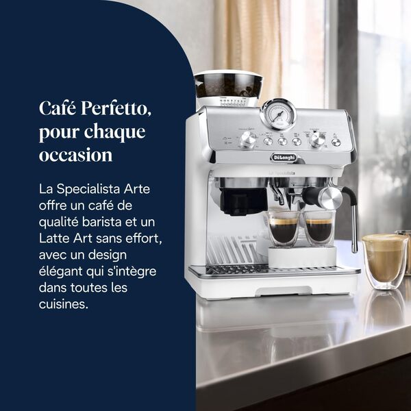 Découvrez comment la De'Longhi La Specialista Arte EC9155.W transforme chaque tasse de café en un plaisir authentique avec ses 15 bars de pression pour un expresso parfait à la maison