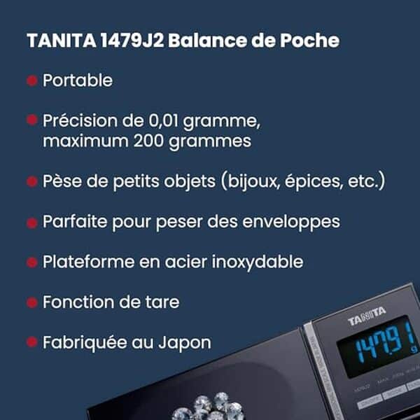 Découvrez la balance numérique Tanita 1479J2 : une solution idéale pour des mesures précises et un design compact adapté à tous vos besoins de pesage.