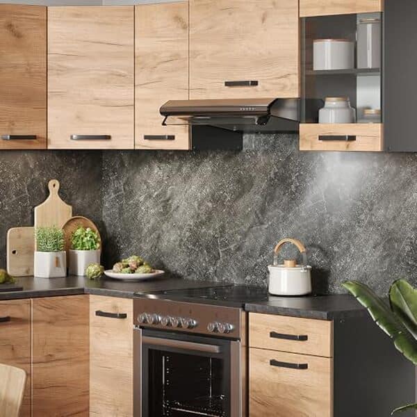 Découvrez notre test complet de la cuisine d'angle Vicco Rick anthracite/chêne 187x167 cm : design élégant, praticité et optimisation de l'espace pour une cuisine moderne et fonctionnelle.