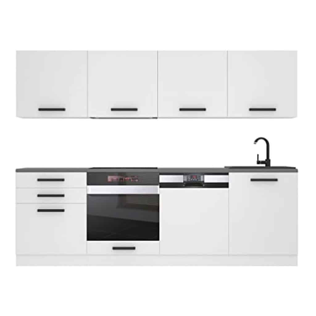 Test de la cuisine encastrable Belini Alice 240 cm - blanc mat