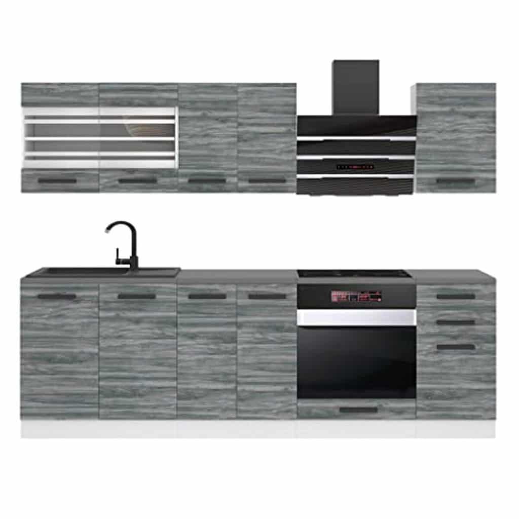 Test de la cuisine équipée Belini Margaret 240 cm chêne glamour