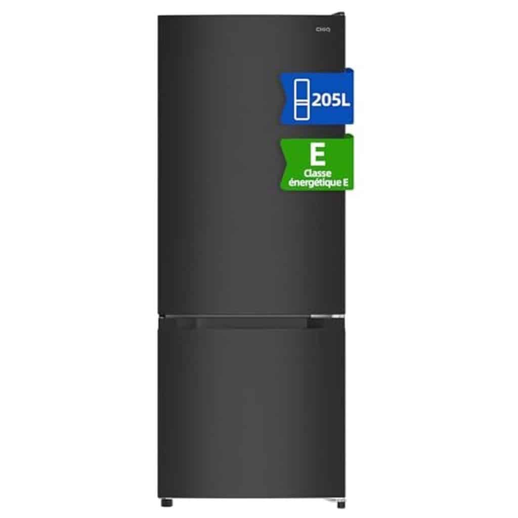 Test du réfrigérateur congélateur CHIQ FBM205L42 : design en acier noir