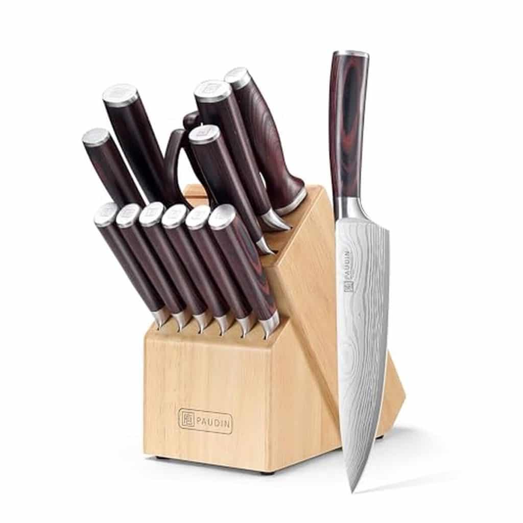 Test du set couteaux professionnels Paudin 14 pièces