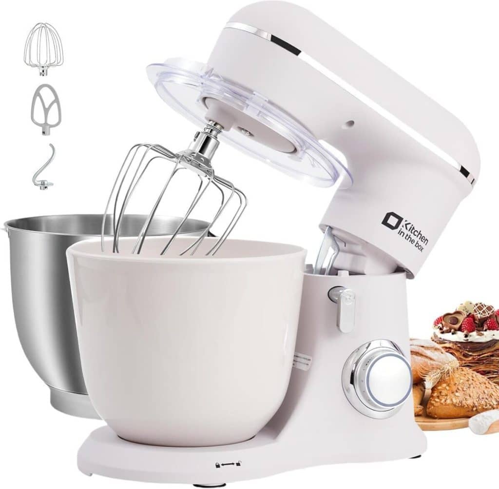 Test : robot pâtissier kitchen in the box 1300W, double bol 4, 5L + 5L