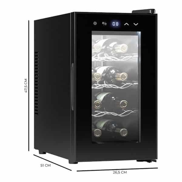 Découvrez notre test complet de la cave à vin Cecotec Bolero Grandsommelier 830 coolcrystal pour 8 bouteilles : performances, design et fonctionnalités