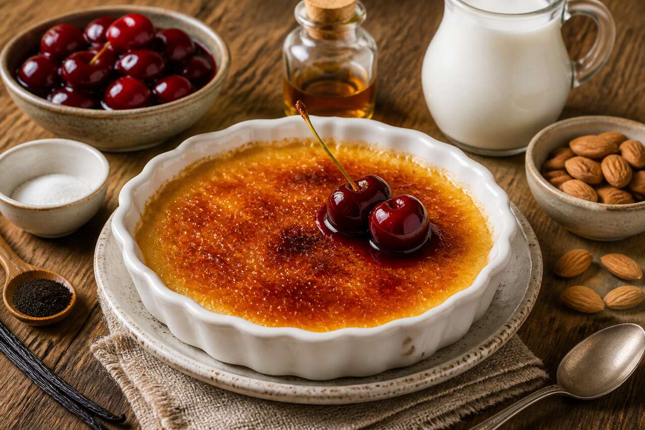 Crème brûlée aux cerises : une recette gourmande