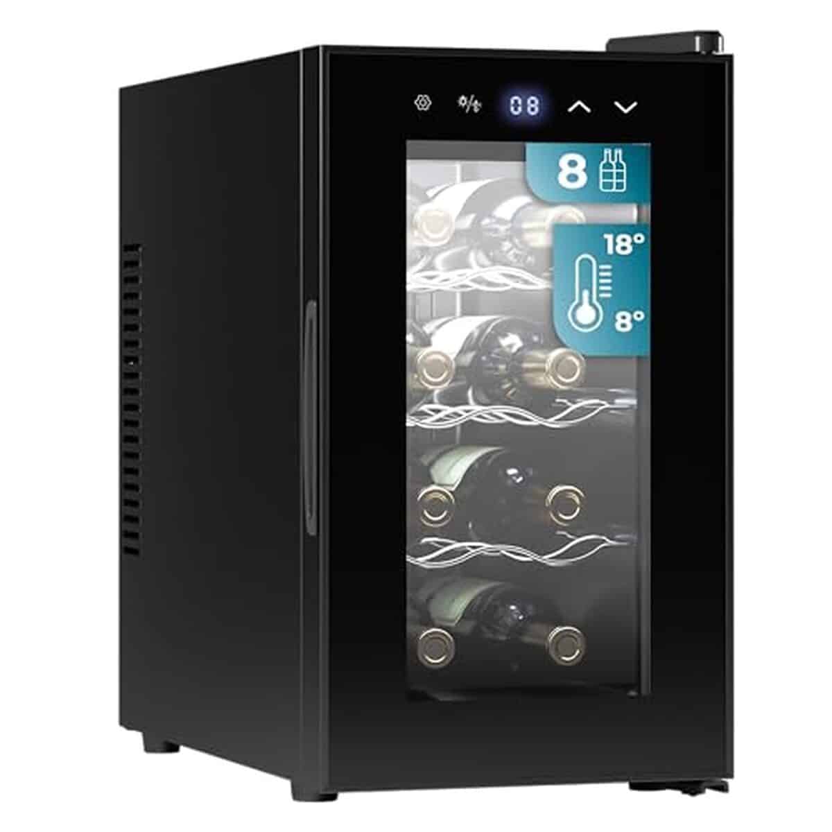 Test : cave à vin Cecotec Bolero Grandsommelier 830 coolcrystal, 8 bouteilles