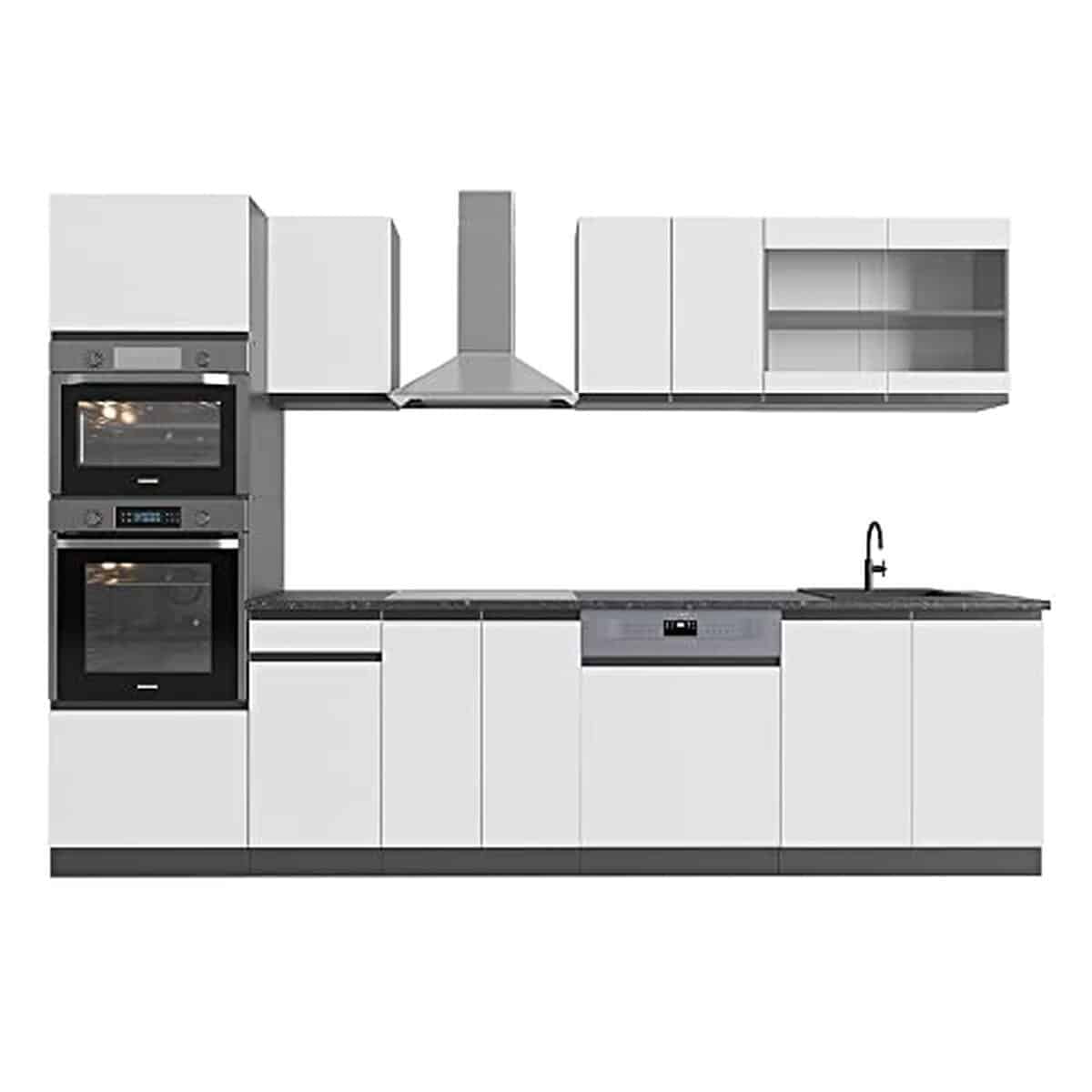Test de la cuisine Vicco r-line j-shape blanche et anthracite