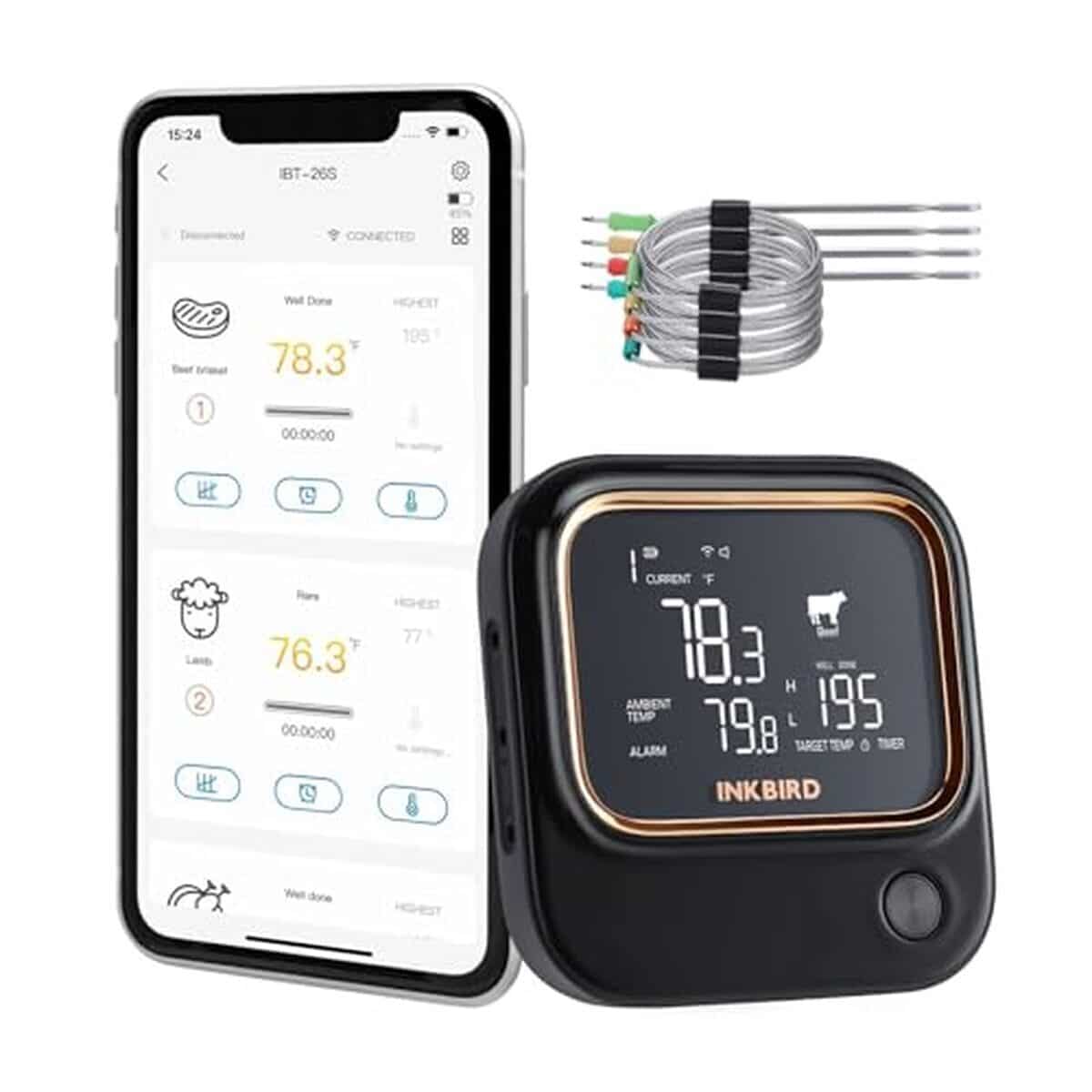 Test de l'Inkbird IBT-26S : thermomètre barbecue wifi à 4 sondes