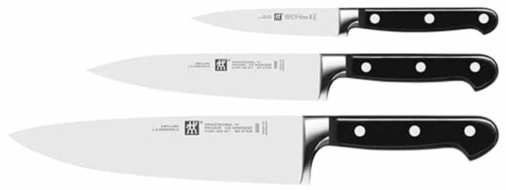 Test du set Zwilling Professional S : 3 couteaux inox professionnels