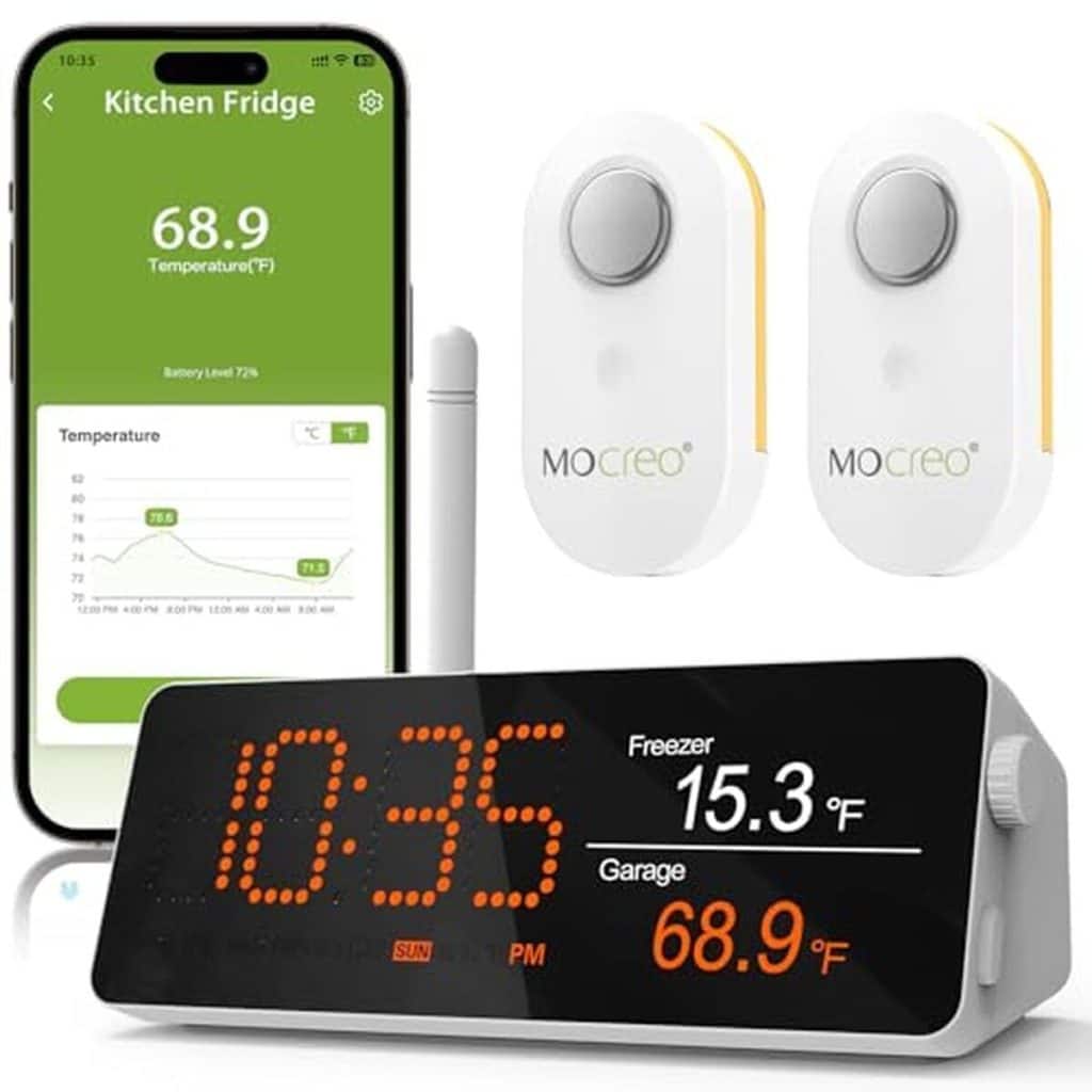 Test : thermomètre WiFi MOCREO avec alarme de congélateur et 2 capteurs